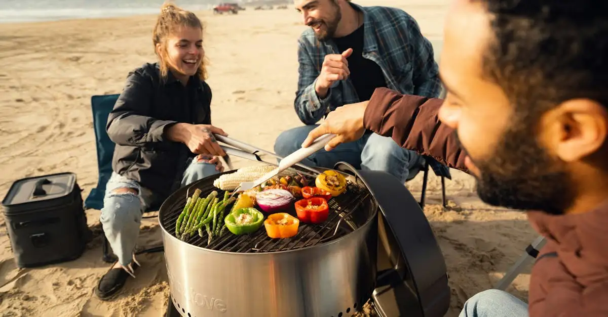 Barbecue op het strand