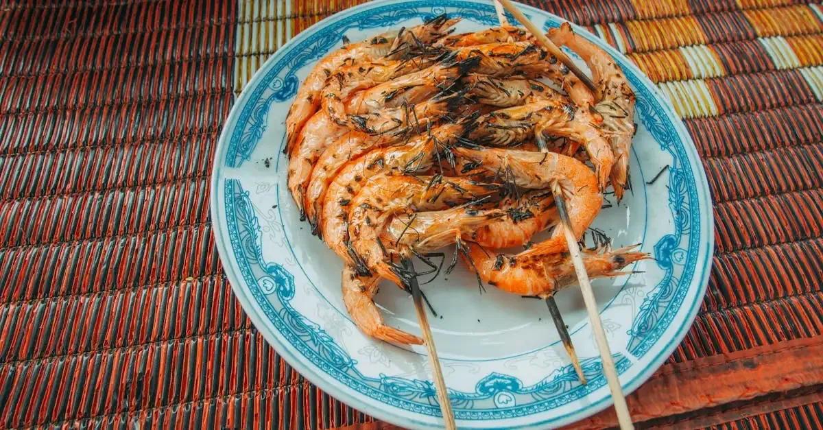 Gambas marinade barbecue