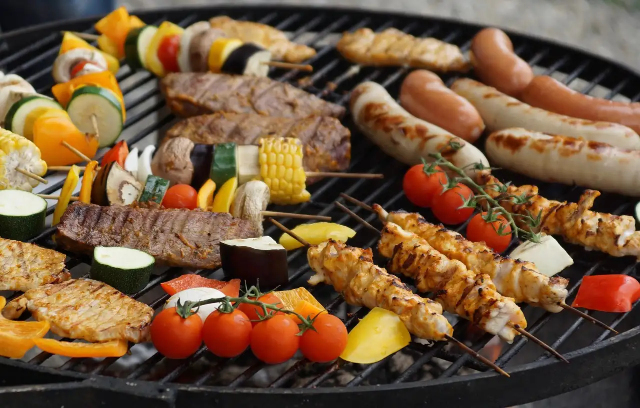 Barbecued vegetables